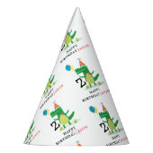 オースナップキュートアリゲーターインスワンプ子供の誕生日 パーティーハット (左)