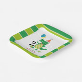 オースナップキュートアリゲーターインスワンプ子供の誕生日 ペーパープレート (傾斜あり)