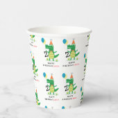 オースナップキュートアリゲーターインスワンプ子供の誕生日 紙コップ (右)