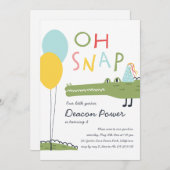 オースナップワニ招待状 招待状 (正面/裏面)