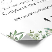 オースナップ ハッシュタグ グリーンハウス ユーカリの葉 看板 ポスター (角)