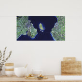 オースンド橋 – 土ビュー ポスター (キッチン)