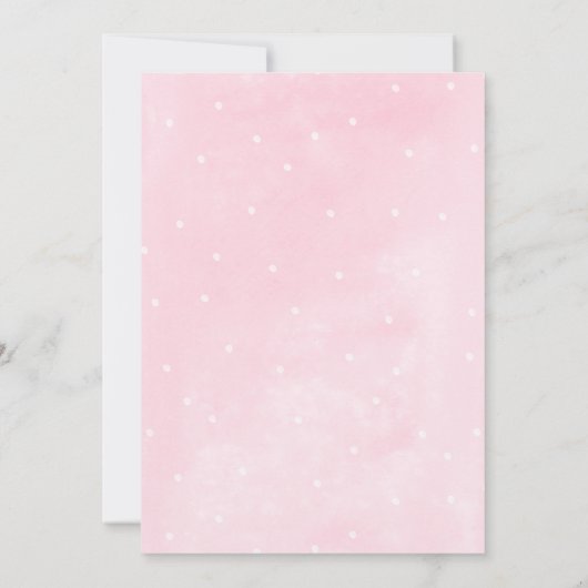 オーズおもしろいピンク&金ゴールドウィンタースリー誕生日 招待状 (裏面)