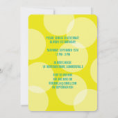 オーズおもしろい紙吹雪ファースト誕生日パーティー招待状 招待状 (裏面)