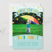 オーズおもしろい紙吹雪ファースト誕生日パーティー招待状 招待状 (正面)