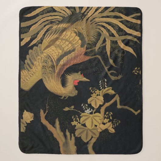 オーズリー神話のホウオウ:1884年日本鳳凰 シェルパブランケット (正面)