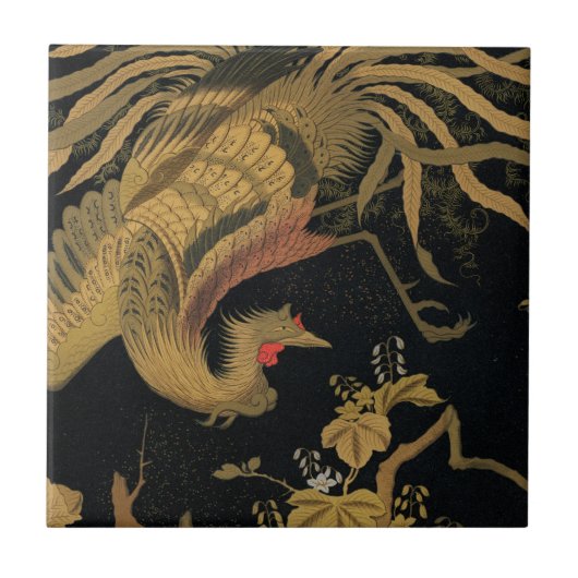 オーズリー神話のホウオウ:1884年日本鳳凰 タイル (正面)