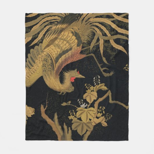 オーズリー神話のホウオウ:1884年日本鳳凰 フリースブランケット (正面)