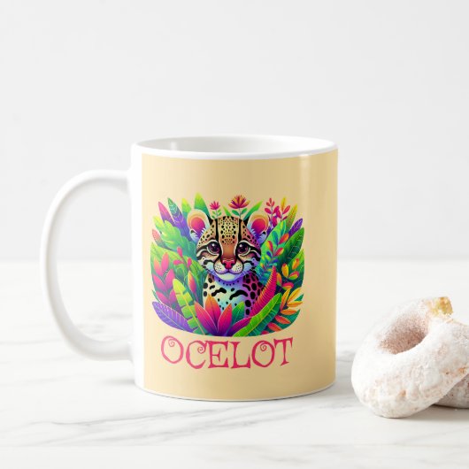 オーセカラフルロットプリント コーヒーマグカップ (ドーナツ)