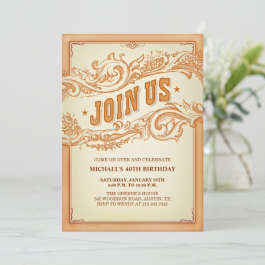 オーセンティックオールドウェスタンパーティの招待状 招待状 (スタンド正面)