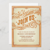 オーセンティックオールドウェスタンパーティの招待状 招待状 (正面/裏面)