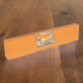 オーセンティックジャパンレトロヴィンテージスタイル デスクネームプレート (側面)