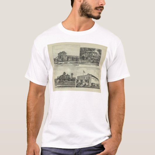 オーセージ、小山、およびバーリントンのカンザス Tシャツ (正面)