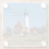 オーセーブルポイントライトハウスガラスコースター ガラスコースター (裏面)