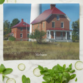 オーセーブルポイントライトハウス キッチンタオル (折り畳み)