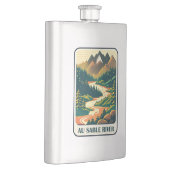 オーセーブルリバーミシガンカラー フラスク (右)