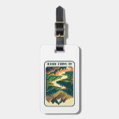 オーセーブルリバーミシガンカラー ラゲッジタグ (正面縦)