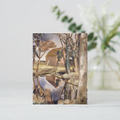 オーゼンブリッジ池,ポール・ナッシュの有名なアートワーク ポストカード (スタンド正面)