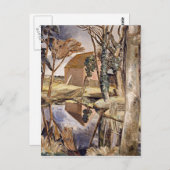 オーゼンブリッジ池,ポール・ナッシュの有名なアートワーク ポストカード (正面/裏面)