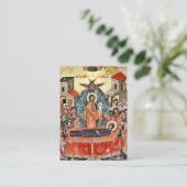 オーソドスエレガントクリス葉祈りの言葉カード プレイスカード (スタンド正面)