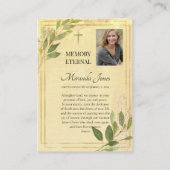 オーソドスエレガントクリス葉祈りの言葉カード プレイスカード (裏面)