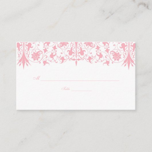 オーソドスエレガントバプテスマメッセージカード プレイスカード (正面)