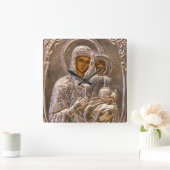 オーソドックスのアイコン スクエア壁時計 (ホーム)