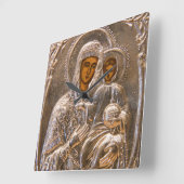 オーソドックスのアイコン スクエア壁時計 (傾斜)