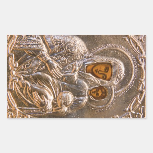 オーソドックスのアイコン 長方形シール (正面)