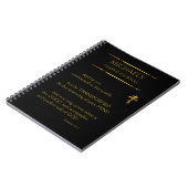 オーソドックスのキリスト教ブラックと金ゴールド祈りの言葉ジャーナル ノートブック (左側)