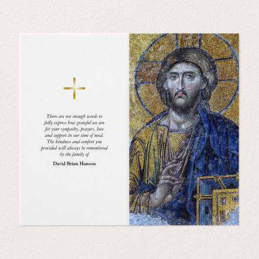 オーソドックスのキリスト教写真記念碑 名刺 (外部フラット)