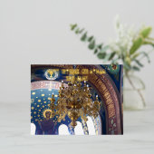 オーソドックスのクリスマス。リッチな装飾 箔シーズンポストカード (立ち正面)