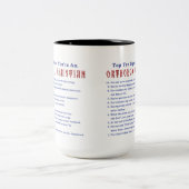 オーソドックスシンボルや象徴トップ10 ツートーンマグカップ (中央)