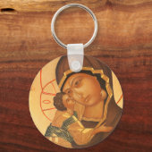 オーソドックスヴァージンマリアとベビーイエス キーホルダー (正面)
