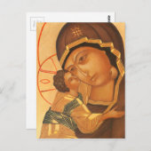 オーソドックスヴァージンマリアとベビーイエス ポストカード (正面/裏面)