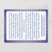 オーソドックス児童祈りの言葉カード ポストカード (裏面)