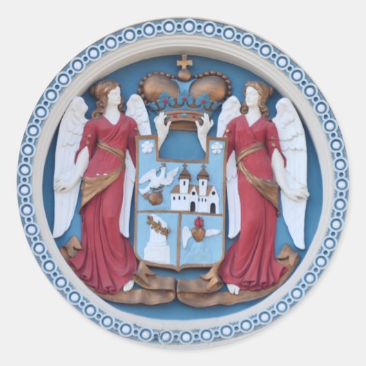 オーソドックス天使シール宗教シンボルstucco timiso ラウンドシール (正面)