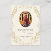 オーソドックス結婚キリスト教の祈りの言葉カード花 プレイスカード (正面)