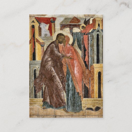 オーソドックス結婚キリスト教祈りの言葉カード プレイスカード (正面)