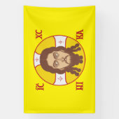 オーソドックス聖顔イエスキリスト 横断幕 (縦)