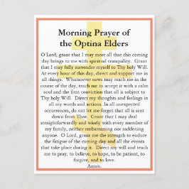 オーソドックス・オプティナエルダーズ・モーニング・祈りの言葉・カード ポストカード