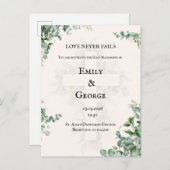 オーソドックス/カトリックのクリスチャン除草招待状 インビテーションポストカード (正面/裏面)