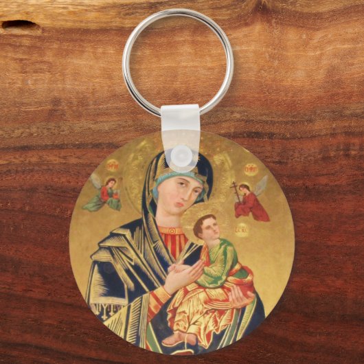 オーソドッロシアのクスのヴァージン – メアリーとベビーイエス キーホルダー (正面)
