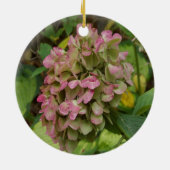 オータムアジャイア開花ウィズゴールデンホスタ葉ズ セラミックオーナメント (裏面)