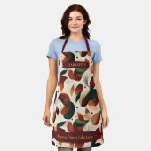 オータムアブストラクトリーフエプロン(名前入り) エプロン (着用した状態)