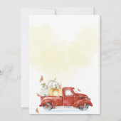 オータムアリトルカボチャ秋ベイビーシャワー 招待状 (裏面)