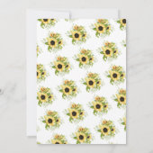 オータムイエロー sunflower ブライダルランチョン 招待状 (裏面)