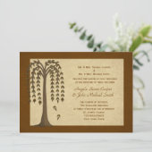 オータムウィローツリー結婚式招待状 招待状 (スタンド正面)