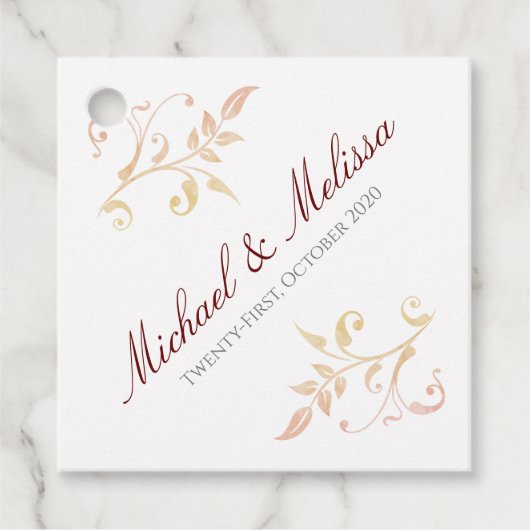 オータムウェディングスワール フェイバータグ (正面)