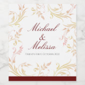 オータムウェディングスワール ワインラベル (シングルラベル)